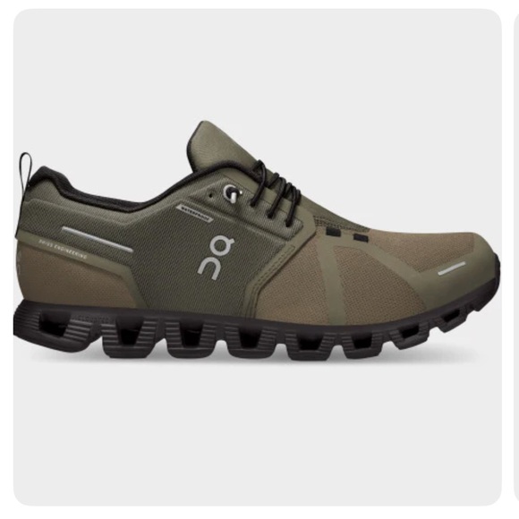 On Cloud 5 Running Men's Athletic Shoes WATERPROOF olive green black 8 NEW NIB - Picture 1 of 1
